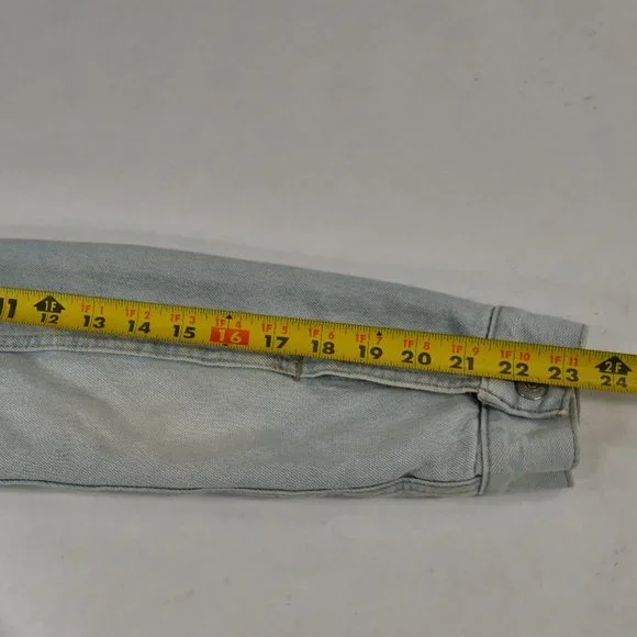 Levi’s Sherpa Fleece Lined Denim Trucker Jacket Light Blue Mens Small